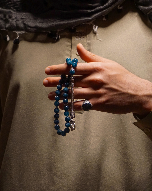 Hilal Tasbih | Blue Chalcedony