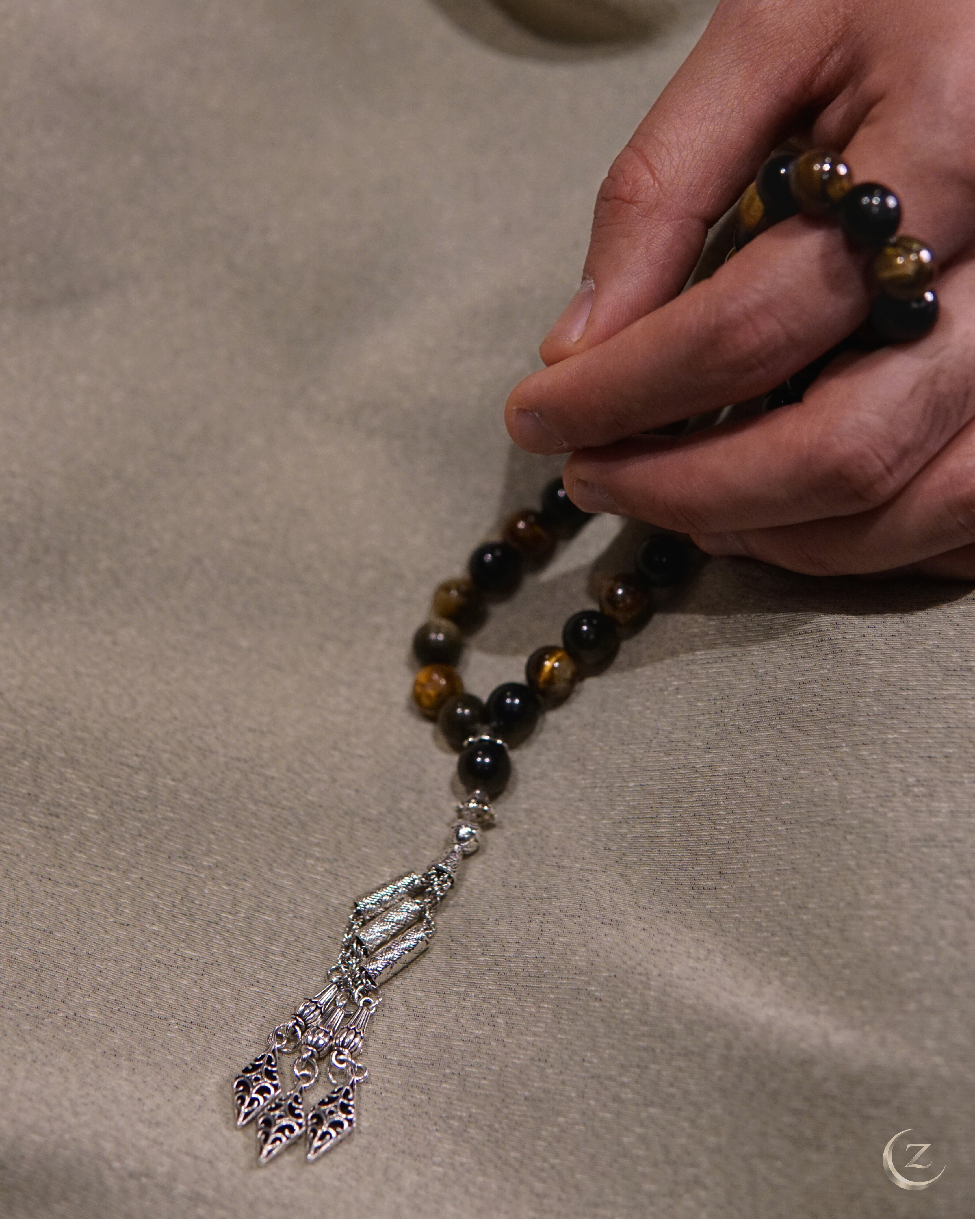 Sabr Tasbih | Black & Tiger Eye